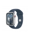 Apple Watch Series 9, Smartwatch (silver/dark blue, aluminum, 45 mm, sports band, cellular) - nr 2