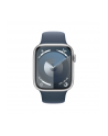 Apple Watch Series 9, Smartwatch (silver/dark blue, aluminum, 45 mm, sports band, cellular) - nr 4