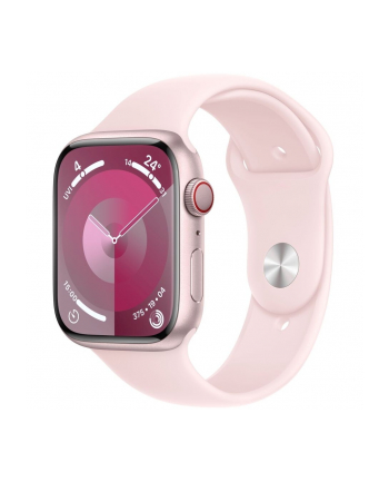 Apple Watch Series 9, Smartwatch (pink, aluminum, 45 mm, sports bracelet, cellular)