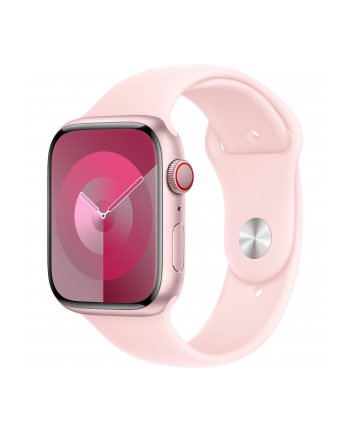 Apple Watch Series 9, Smartwatch (pink, aluminum, 45 mm, sports bracelet, cellular)