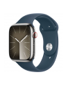 Apple Watch Series 9, Smartwatch (silver/blue, stainless steel, 45 mm, sports strap, cellular) - nr 11