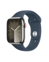 Apple Watch Series 9, Smartwatch (silver/blue, stainless steel, 45 mm, sports strap, cellular) - nr 8