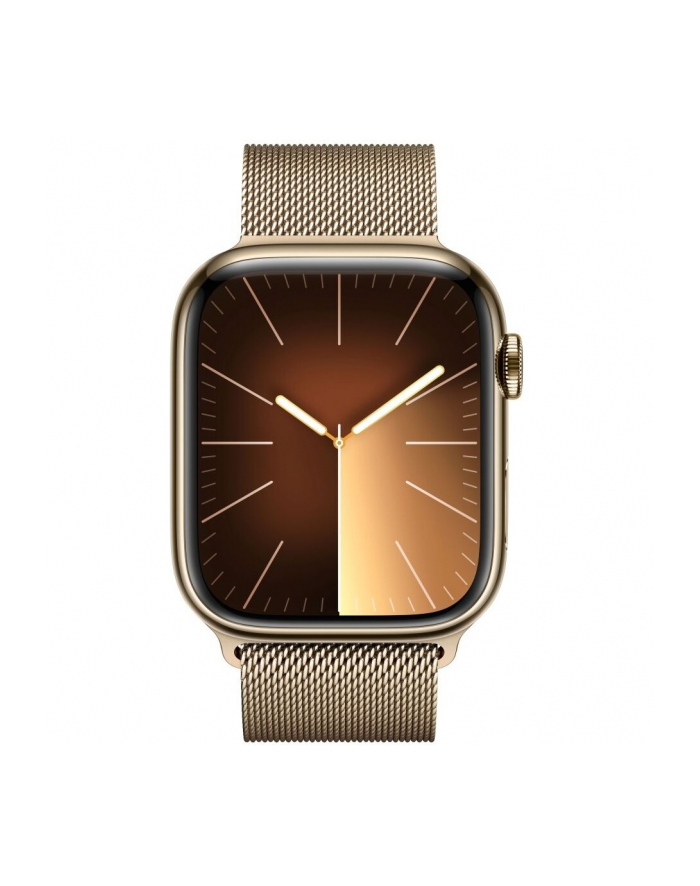 Apple Watch Series 9, Smartwatch (gold/gold, stainless steel, 45 mm, Milanese bracelet, cellular) główny