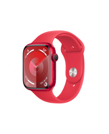 Apple Watch Series 9, Smartwatch (Red/Red, Aluminum, 45 mm, Sport Band)