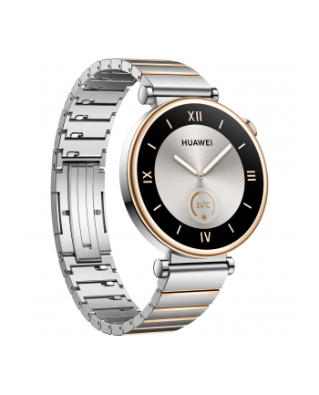 Smartphome Huawei Watch GT4 41mm (Aurora-B19T), Smartwatch (silver, stainless steel bracelet)