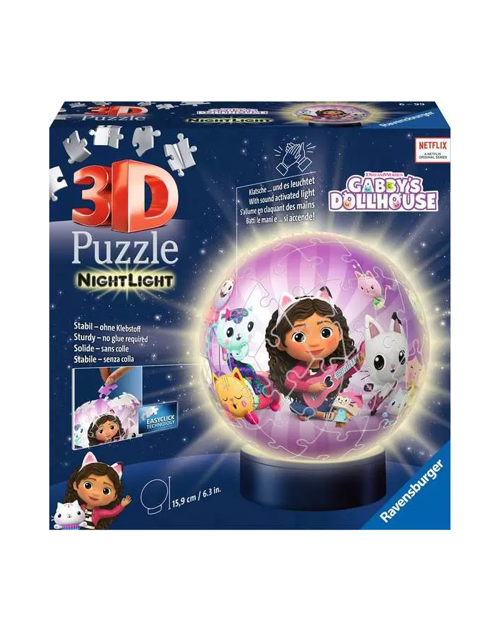 Ravensburger 3D puzzle ball night light Gabby's Dollhouse główny