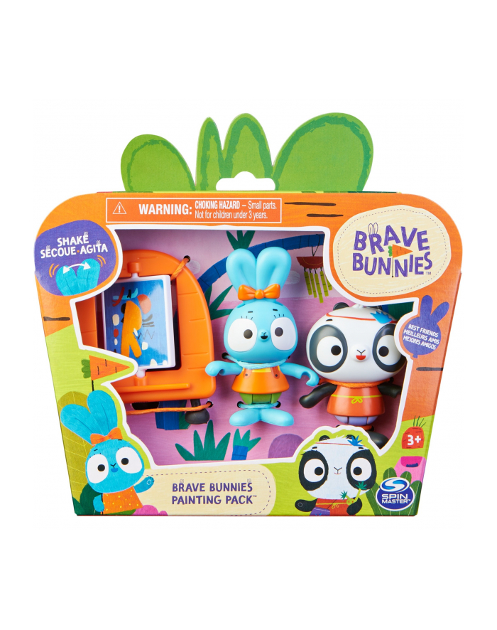 spinmaster Spin Master Brave Bunnies - Paint with Boo Rabbit and Panda, Play Figure (with 2 Action Figures and 1 Canvas as Accessories, Toys for Children from 3 Years, Basic Figure Set) główny