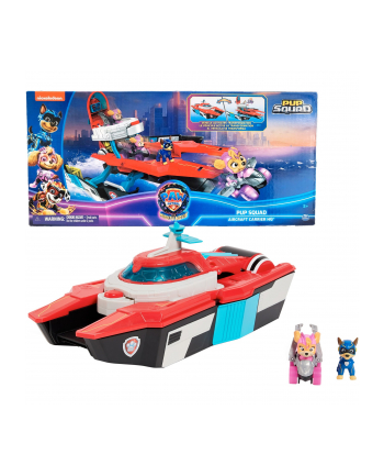 spinmaster Spin Master Paw Patrol: The Mighty Movie, Pup Squad Mini Marine Headquarters Playset, Toy Vehicle (with Skye Toy Car and Chase Toy Figure)