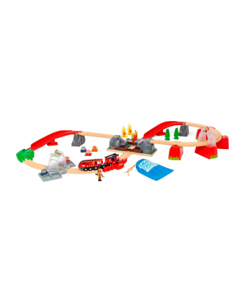 BRIO Smart Tech Sound fire brigade rescue set, train