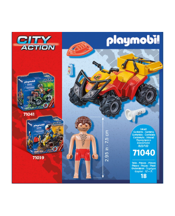 PLAYMOBIL 71040 Lifeguard Quad Construction Toy