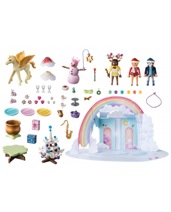 PLAYMOBIL 71348 Princess Magic Advent Calendar Christmas under the Rainbow, construction toy