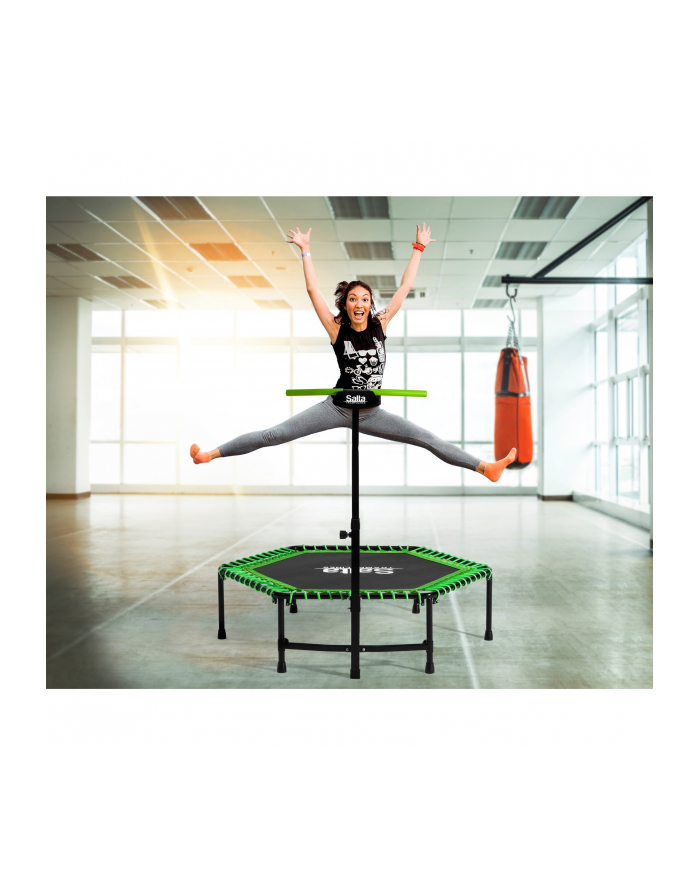 Salta Fitness trampoline, fitness device (Kolor: CZARNY/green, hexagonal, 140 cm) główny