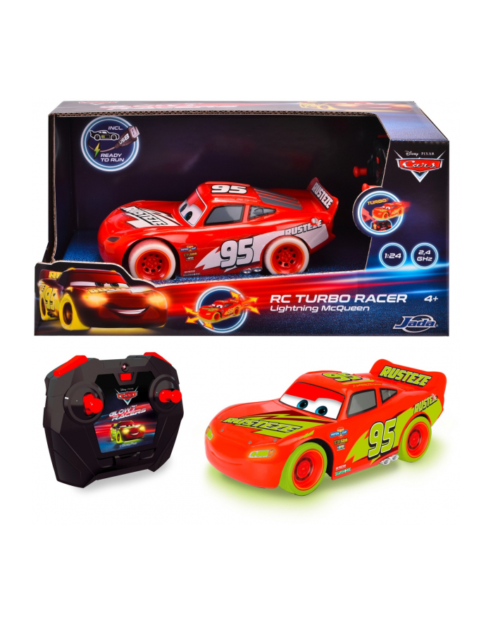 dickie Jada Toys RC Cars Glow Racers - Lightning McQueen (17 cm, 2.4 GHz) główny