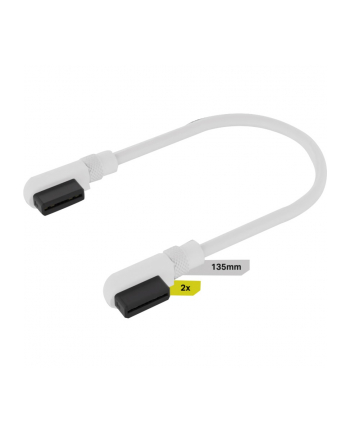 Corsair iCUE LINK slim cable, 135mm, 90 angled (Kolor: BIAŁY, 2 pieces)