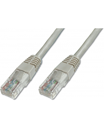 Patch cord kat.5e UTP, CU, AWG 26/7, szary 0,5m