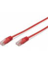 Patch cord kat.5e UTP, CU, AWG 26/7, czerwony 1m - nr 13