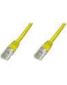 Patch cord kat.5e UTP, CU, AWG 26/7, żółty 1m - nr 2