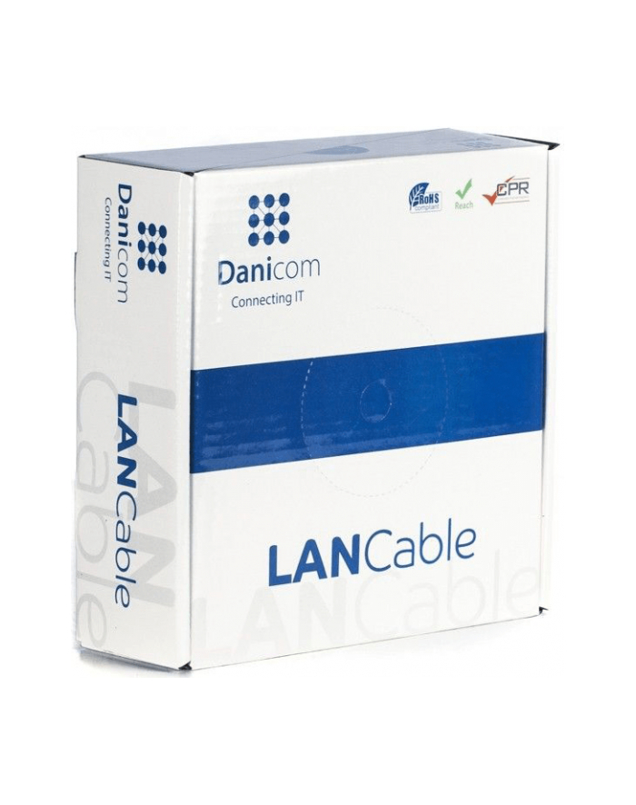 Kabel transmisyjny drut 4x2xAWG24/1,UTP,CCA,100m główny