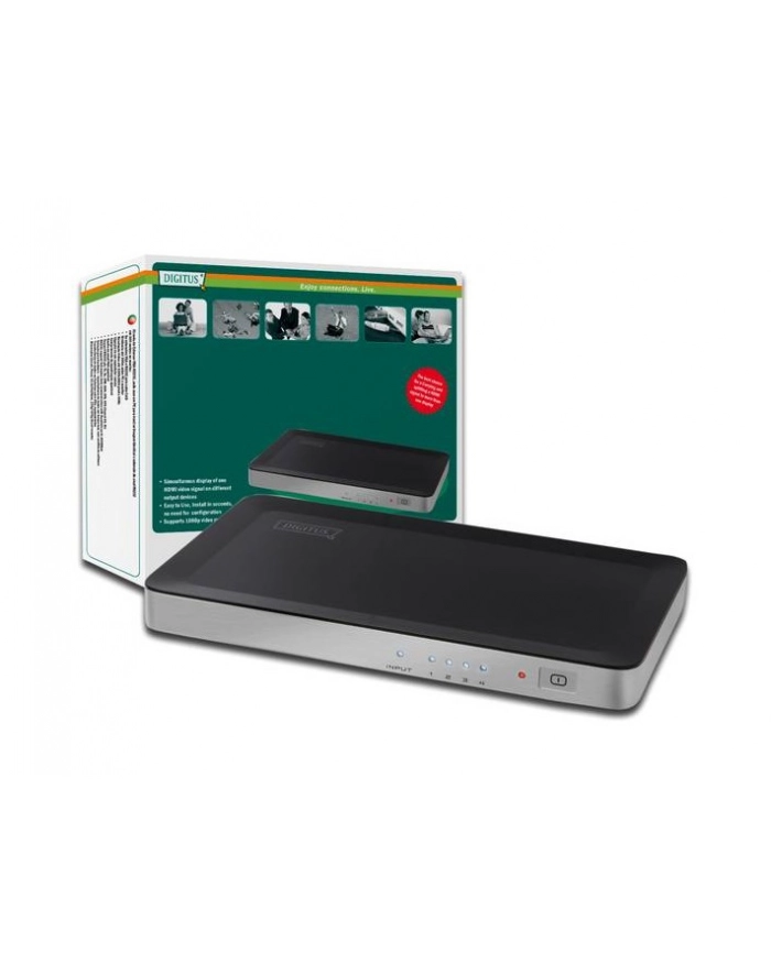 Splitter HDMI 4 portowy 1080p, HDCP, DTS-HD, LPCM główny