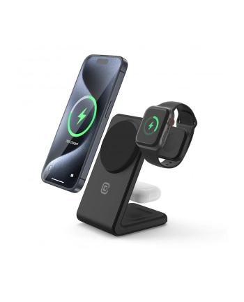 crong Ładowarka bezprzewodowa 3w1 z MagSafe do iPhone, Apple Watch i AirPods