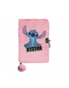 Pamiętnik pluszowy z kłódką 3D Stitch różowy DS23BZ-3676 Paso - nr 1