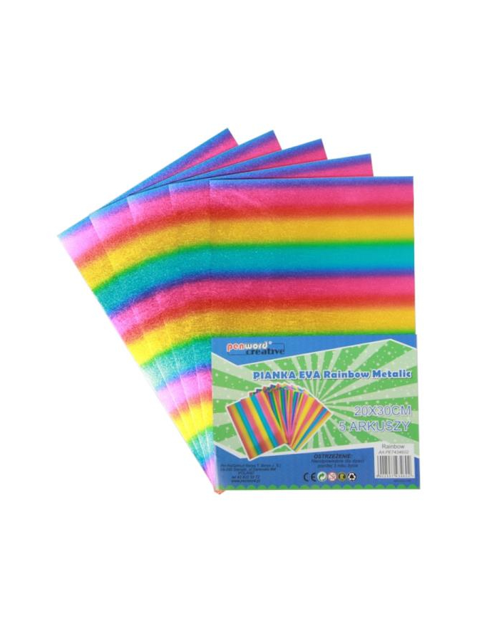polsirhurt Pianka EVA rainbow metalic 20x30cm 5arkuszy cena za op główny