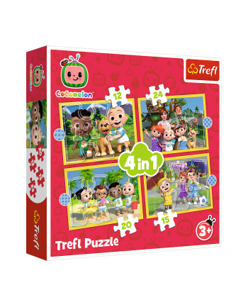 Puzzle 4w1 12,15,20,24el Cocomelon. Poznaj bohaterów 34647 Trefl