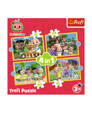 Puzzle 4w1 12,15,20,24el Cocomelon. Poznaj bohaterów 34647 Trefl