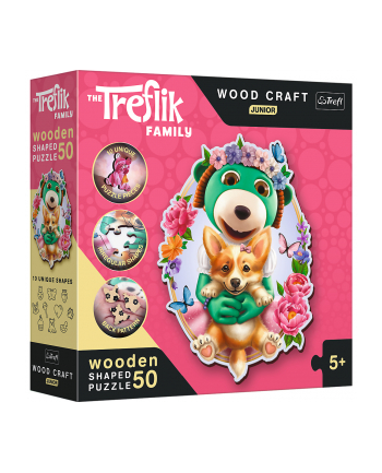 Puzzle drewniane 50el Wesołe Trefliki. Rodzina Treflików 20206 Trefl nr 2