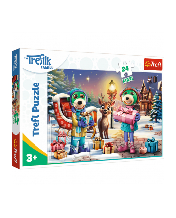 Puzzle 24el Maxi Zimowy czas z Treflikami. Rodzina Treflików 14360 Trefl