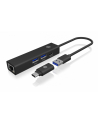 icybox Hub IB-HUB1439-LAN 4w1 HUB, 1x USB-C, 2xUSB-A, 1x LAN - nr 4