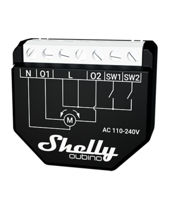 Shelly Qubino Wave Shutter, relay (Kolor: CZARNY/Kolor: BIAŁY, 2 channels)