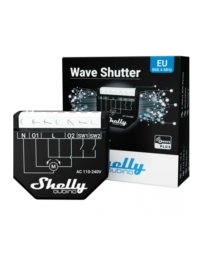 Shelly Qubino Wave Shutter, relay (Kolor: CZARNY/Kolor: BIAŁY, 2 channels) główny