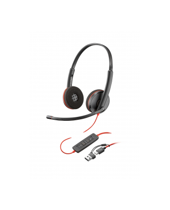 poly Słuchawki Blackwire 3220 Stereo USB-C Headset +USB-C/A Adapter 8X228A nr 2