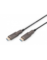 digitus Kabel hybrydowy AOC HDMI 2.0 Premium High Speed Ethernet 4K60Hz UHD HDMI D/A HDMI D/A M/M z odłączanym wtykiem, 30m, Czarny - nr 9