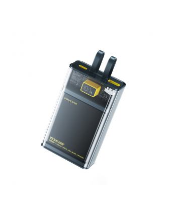 wekome Power bank WP-325 Vanguard Series - 20000 mAh Super Charging z wbudowanym kablem USB-C ' Lightning PD 20W + QC 22.5W (Czarny / Przezroczysty)