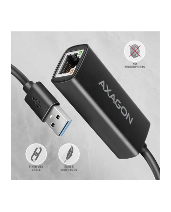 axagon AD-E-AR Karta sieciowa Gigabit Ethernet adapter, USB-A 3.2 Gen 1, instalacja automatyczna