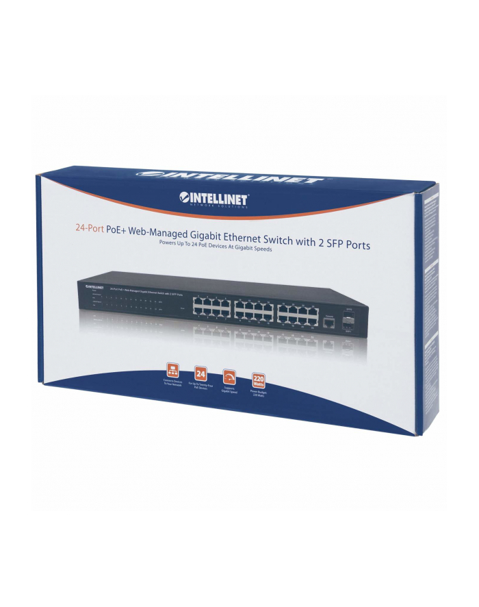 Przełącznik  Intellinet Gigabit 24x 10/100/1000 RJ45 POE+ 2x SFP MANAGED główny