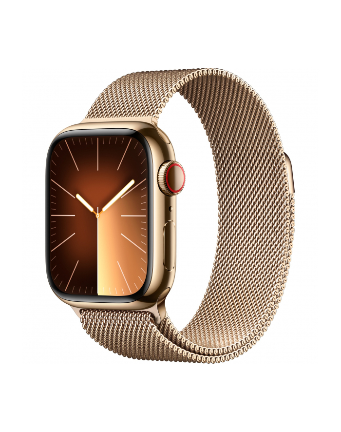 Apple Watch Series 9, Smartwatch (gold/gold, stainless steel, 41 mm, Milanese bracelet, cellular) główny