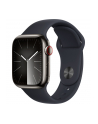 Apple Watch Series 9, Smartwatch (graphite/dark blue, stainless steel, 41 mm, sports strap, cellular) - nr 11