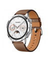 Smartphome Huawei Watch GT4 46mm (Phoinix-B19L), smartwatch (silver, brown leather strap) - nr 19