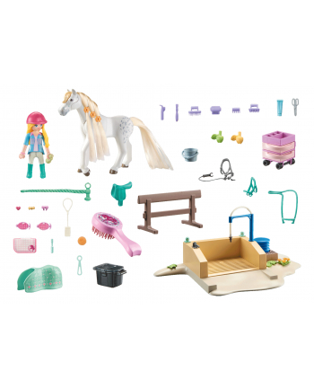 PLAYMOBIL 71354 Horses of Waterfall Isabella ' Lioness with washing area, construction toy
