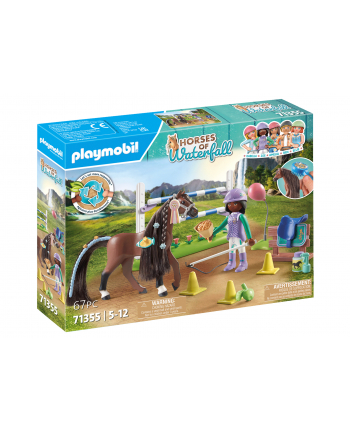 PLAYMOBIL 71355 Horses of Waterfall Zoe ' Blaze with tournament course, construction toy
