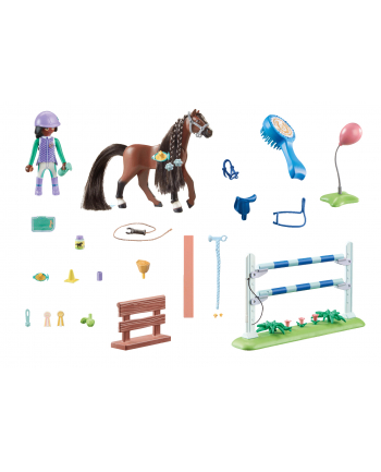 PLAYMOBIL 71355 Horses of Waterfall Zoe ' Blaze with tournament course, construction toy