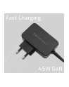 qoltec Ładowarka GaN Power Pro | 1xUSB-C | 45W | 5-20V | 2.25-3A |      Czarna - nr 10