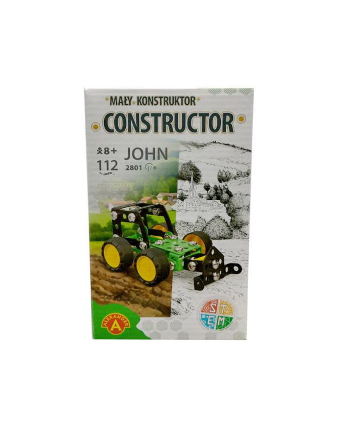 Mały Konstruktor JOHN z pługiem śnieżnym 112 elementów 2801 ALEXAND-ER główny