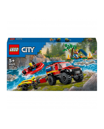 LEGO 60412 CITY Terenowy wóz strażacki z łodzią p3