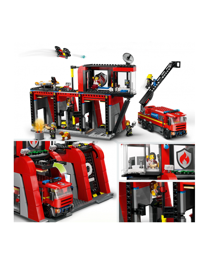 LEGO 60414 CITY Remiza strażacka z wozem strażackim p2 główny