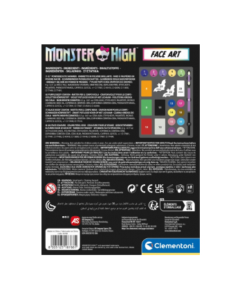Clementoni Zestaw do malowania twarzy Face Art Monster High 18788