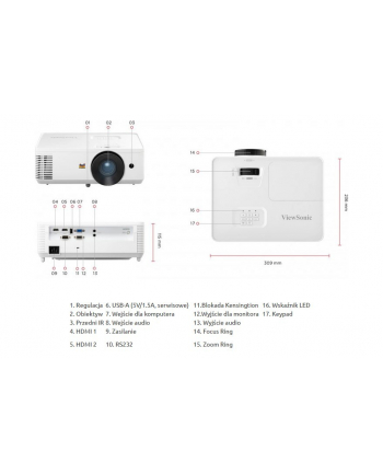 viewsonic Projektor PA700S 4500 Ansi Lumens